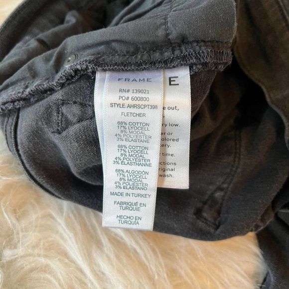 Frame Jeans Ali High Rise Cigarette Skinny Denim Ankle Size 27 Gray Faded 25x26 - Picture 7 of 13